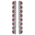 Peterbilt Rear Air Cleaner Kit 16 Flat Red Led Lights & Bezels - Lens. Fixed Price $225.62.