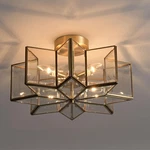 Star 4-LIGHT Semi Flush Mount Ceiling Fixture Copper Brass. Fixed Price $197.99.