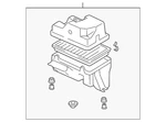 Genuine Mazda Air Filter And Housing Assembly BP4W-13-320B. Fixed Price $528.01.