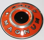 New 1970-71 Mopar Orange 440 Magnum Air Cleaner Pie Tin. Fixed Price $399.99.