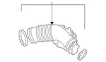 Genuine Audi Intake Hose 06E-129-629-P. Fixed Price $268.17.