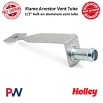 Holley Flame Arrestor Vent Tube, 1/2" Bolt-on, Aluminum, Natural Finish #720-33. Fixed Price $59.83.