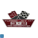 67-69 Corvette Turbo Jet 427 3X2 400 Hp Air Cleaner Lid Decal 3904811 Correct. Fixed Price $14.99.