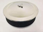 14" X 5" Chrome Steel Air Cleaner Kit + Black Washable Filter Flat Base Wing Nut. Fixed Price $1074.66.