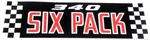Fits 1968-73 Mopar Dodge Plymouth 340 Six Pack Red Air Cleaner Lid Decal. Fixed Price $64.15.