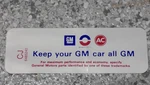 CHEVELLE/69-72 Impala "keep Your Car All Gm" Cj Air Cleaner Decal--new. Fixed Price $8.95.