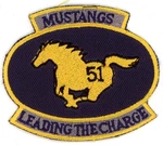 Air Force Patch: 51ST Fighter Wing Mustangs. Fixed Price $12.00.
