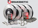 F&r Brakenetic Premium Slotted Rotors + Ceramic Pads BPK93549. Fixed Price $503.06.