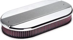 Billet Specialties Ribbed Polished Aluminum Air Cleaner,oval Dual QUAD,15650. Fixed Price $472.95.