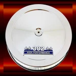 Chrome Air Cleaner Ford 302 Engines With Blue And Emblem. Fixed Price $68.99.