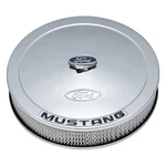 Ford Racing Air Cleaner 13" Round Chrome With Black Mustang Logo. Fixed Price $95.00.