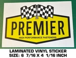 Premier High Performance Fasteners Vintage Racing Sticker Decal- Nascar Scca. Fixed Price $9.40.