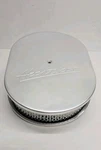 12" Oval Billet Specialties Chevy Hot Rod Air Filter Housing Aluminum Heartbeat. Fixed Price $149.95.