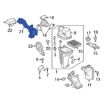For Nissan Versa 2020-2025 165545RB1B Center Engine Air Intake Hose. Fixed Price $31.72.