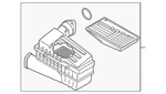 Genuine Audi Air Filter And Housing Assembly 3C0-129-607-BP. Fixed Price $386.09.