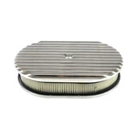 Racing Power (rpc) R6313 Air Filter Assembly Polished Aluminum 12"X2"OVAL Finned. Fixed Price $94.99.