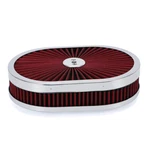 12"X2" Super Flow Oval Air Cleaner Filter Kit Washable For 5-1/8" Carb Neck Red. Fixed Price $31.90.