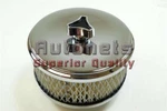 4"X 2-7/8" Dish Chrome Steel Air Cleaner Filter 1BBL/2BBL Raised Base Chevy Ford. Fixed Price $20.99.