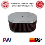 K&n Custom Racing Oval Air Cleaner Assembly For Single Two Barrel Carburetors. Fixed Price $109.62.