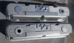Cheap Mickey Thompson Finned Aluminum Valve Covers 273 318 340 360 Mopar Dart. Fixed Price $125.00.