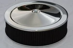 14 X 5 Chrome Round Washable Air Cleaner Black Filter Street Rod Muscle Car. Fixed Price $1066.96.