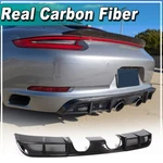 Real Carbon Rear Bumper Diffuser Lip Spoiler For Porsche 911 Carrera 4 Gts 17-18. Fixed Price $379.05.