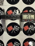 Chevrolet Flags Black Corvette Center Wheel Emblem 2 Round Vinyl Set 4. Fixed Price $18.11.