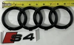 Audi S4 Ring Gloss Black Front Grill & Rear Adhesive Emblem Logo. Fixed Price $35.99.