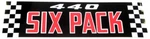 Fits 1965-78 Mopar Dodge Plymouth 440 Six Pack Red Air Cleaner Lid Decal. Fixed Price $64.15.