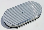 15" Oval Finned Polished Aluminum Air Cleaner Street Rod Nostalgia Retro Classic. Fixed Price $64.35.
