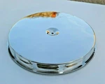 Corvette Air Cleaner Louvered Complete Chrome Top Filter Base Holley Carburetor. Fixed Price $179.95.